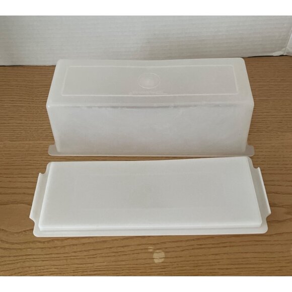 Vtg Tupperware Velveeta Cheese Keeper Dish Clear Plastic Rectangular Container - Picture 5 of 7